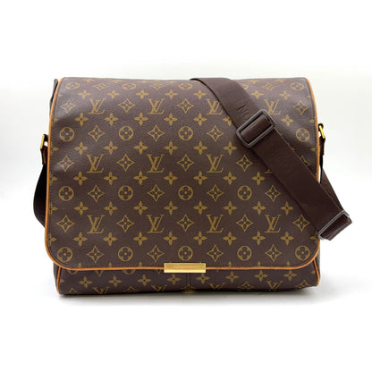 Louis Vuitton Aves Monogram Leather Brown Shoulder Bag Gold