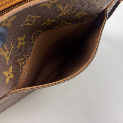 Louis Vuitton Aves Monogram Leather Brown Shoulder Bag Gold — view 9