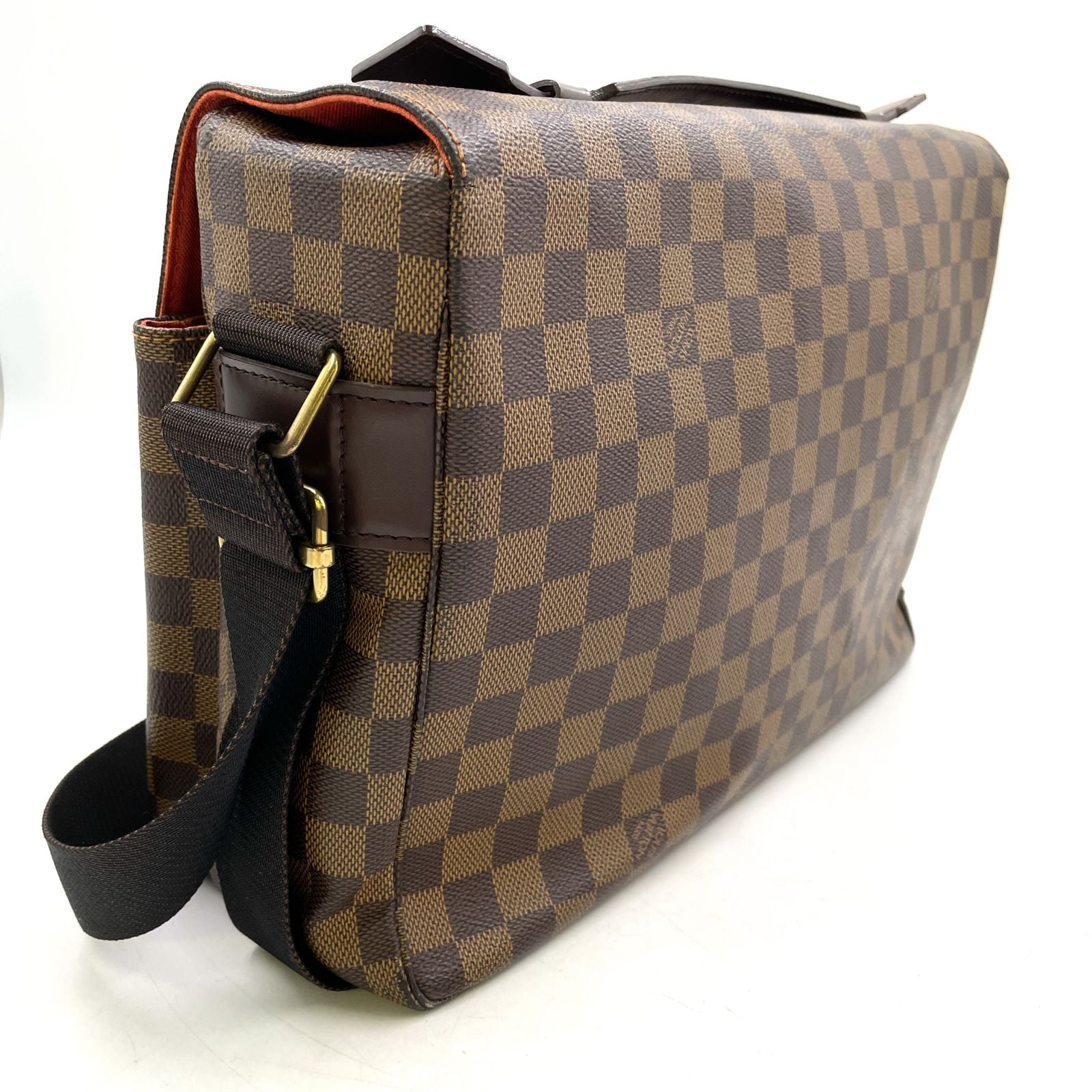 Louis Vuitton Broadway Damier Ebene Leather Brown Shoulder Bag Gold — view 2
