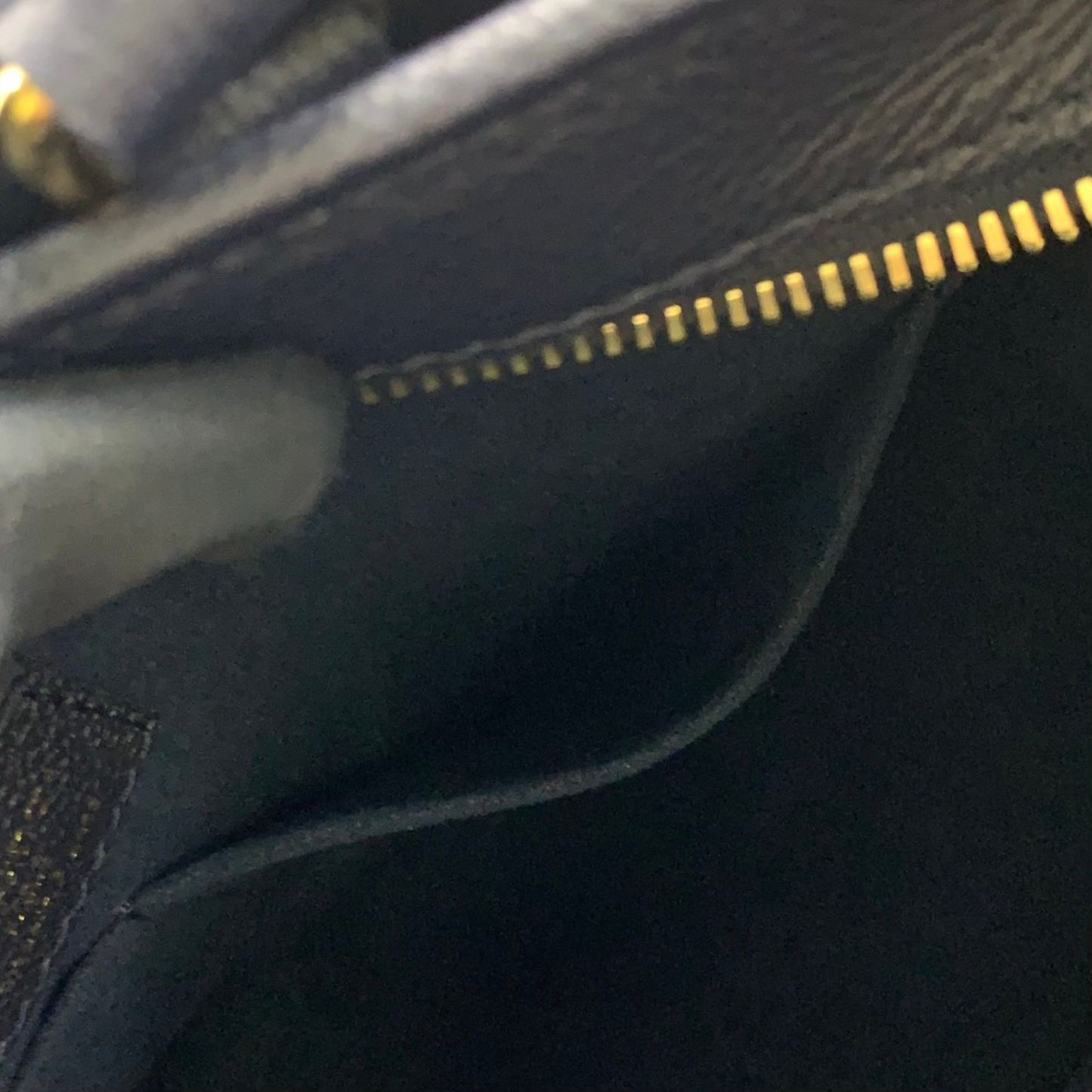 Louis Vuitton Popincourt PM Monogram 2-Way Leather Navy Brown Handbag Gold — view 8
