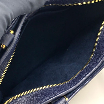 Louis Vuitton Popincourt PM Monogram 2-Way Leather Navy Brown Handbag Gold — view 4