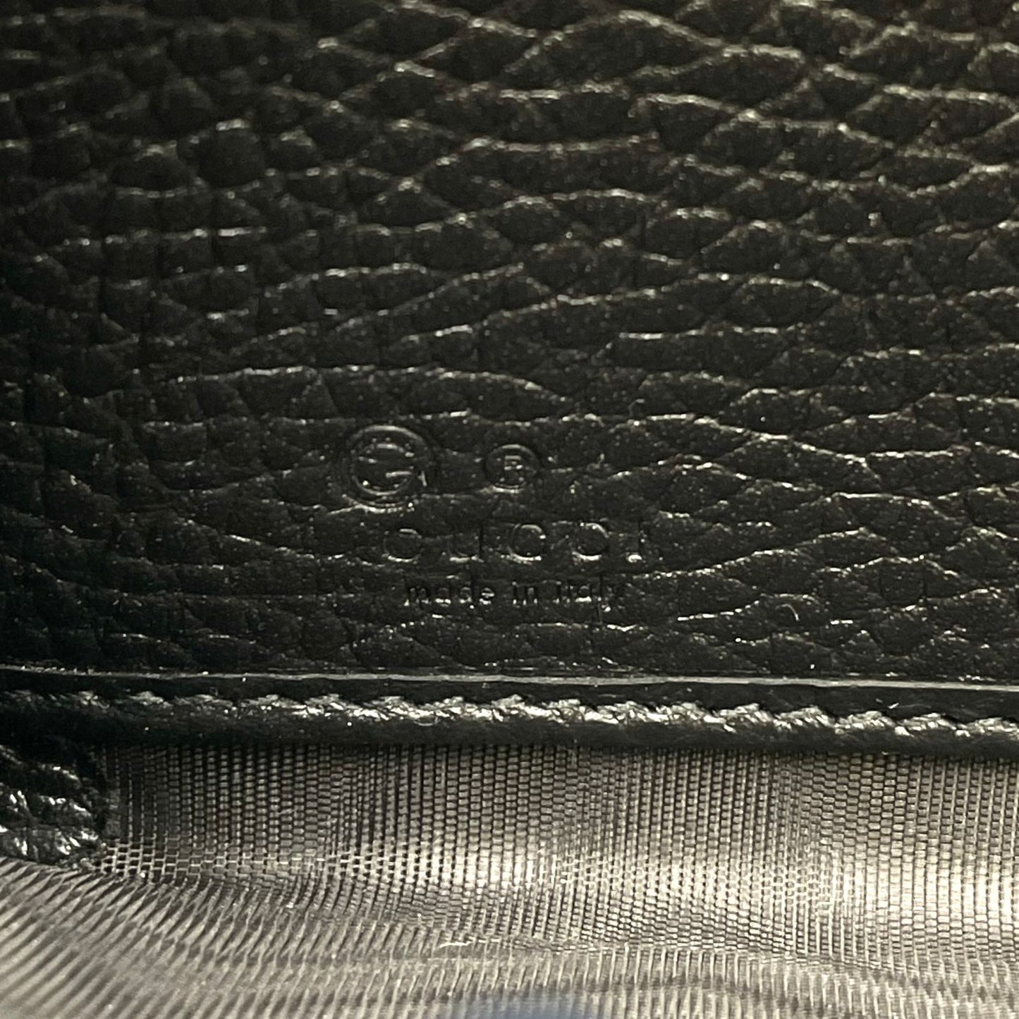 Gucci Soho Interlocking Zip Around Leather Black Wallet Gold — view 4