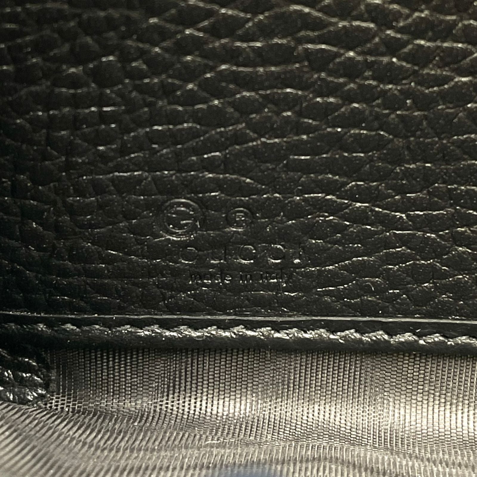 Gucci Soho Interlocking Zip Around Leather Black Wallet Gold — view 4