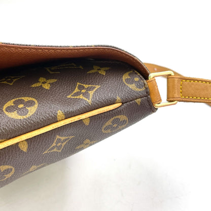 Louis Vuitton Musette Tango Short Strap Monogram Leather Brown Shoulder Bag Gold — view 5