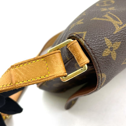 Louis Vuitton Musette Tango Short Strap Monogram Leather Brown Shoulder Bag Gold — view 7
