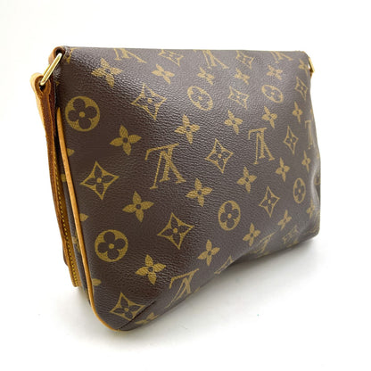Louis Vuitton Musette Tango Short Strap Monogram Leather Brown Shoulder Bag Gold — view 2
