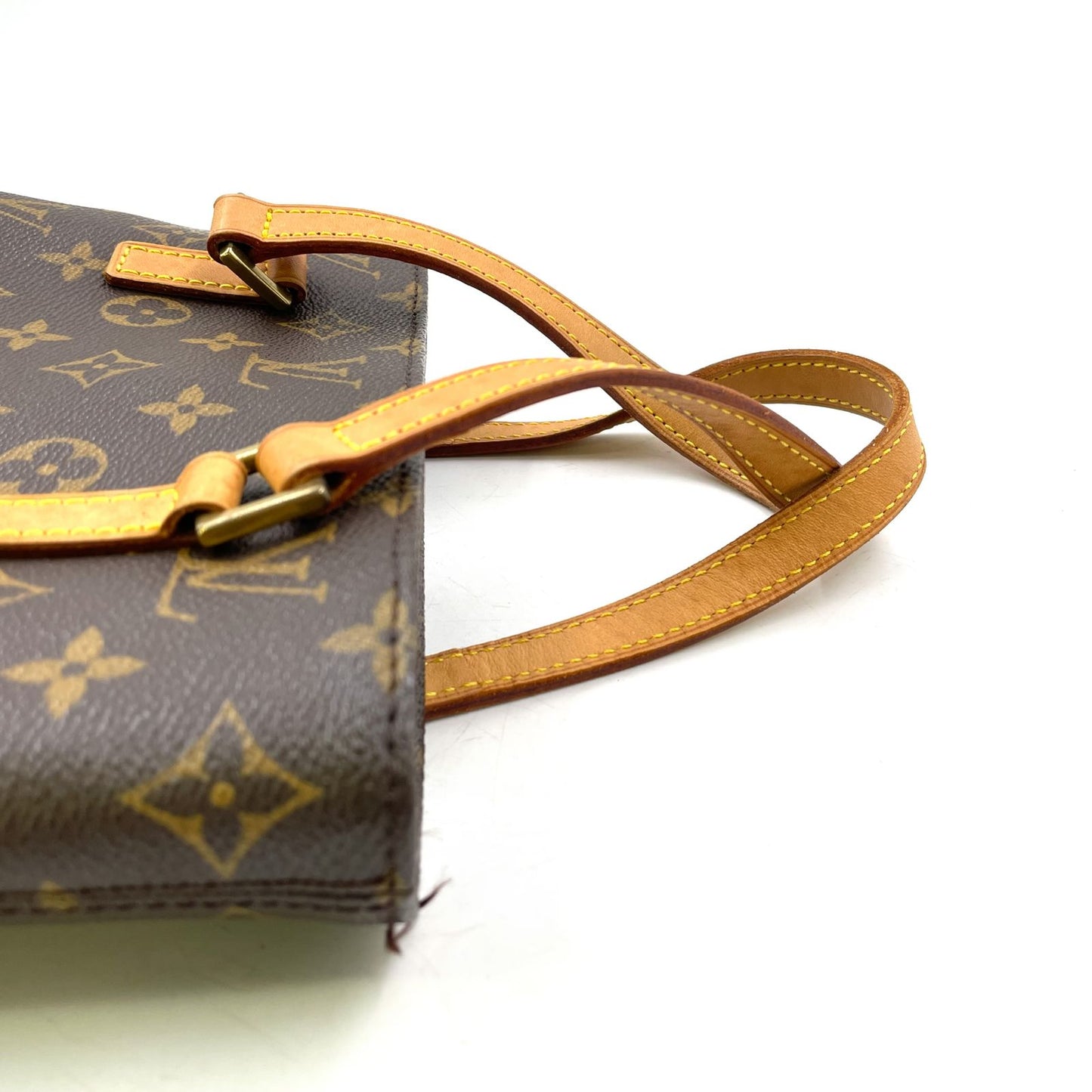 Louis Vuitton Vavin PM Monogram Leather Brown Handbag Gold — view 7