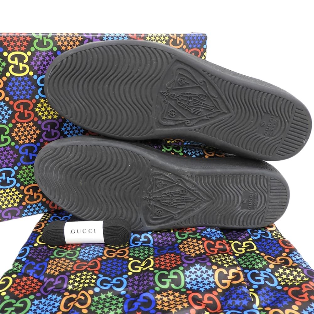 Gucci GG Psychedelic Low Cut Sneakers Shoes Black Multicolor — view 2