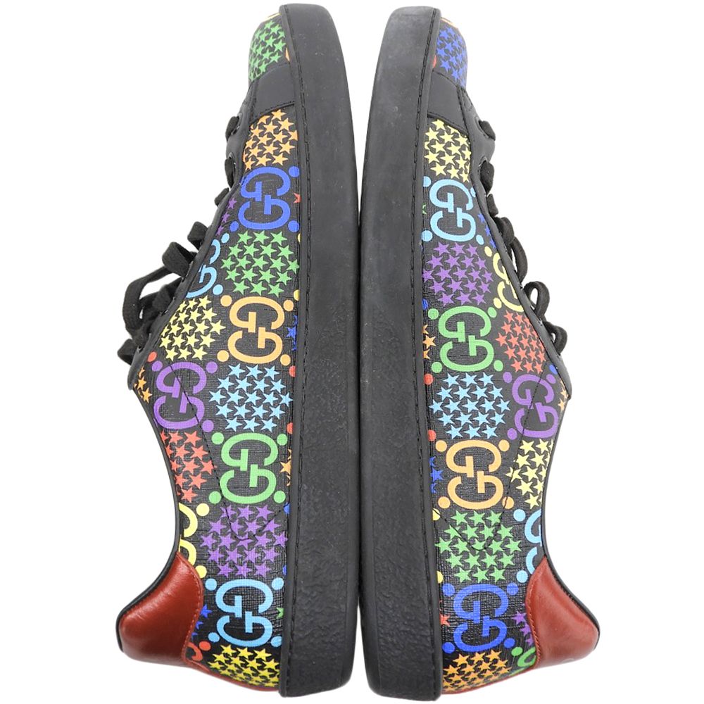 Gucci GG Psychedelic Low Cut Sneakers Shoes Black Multicolor — view 3