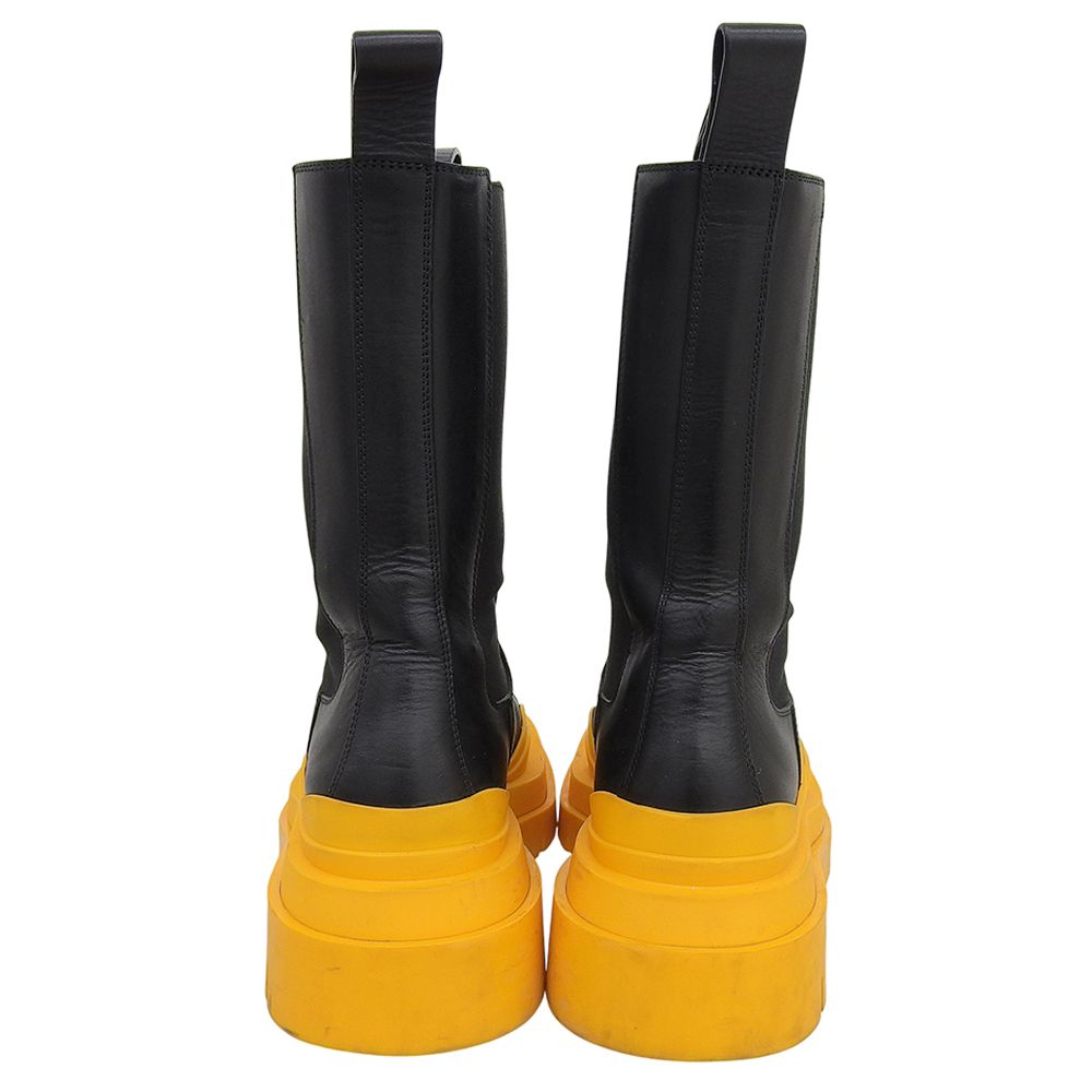 Bottega Veneta Tire Chelsea Boots Shoes Black Orange — view 3