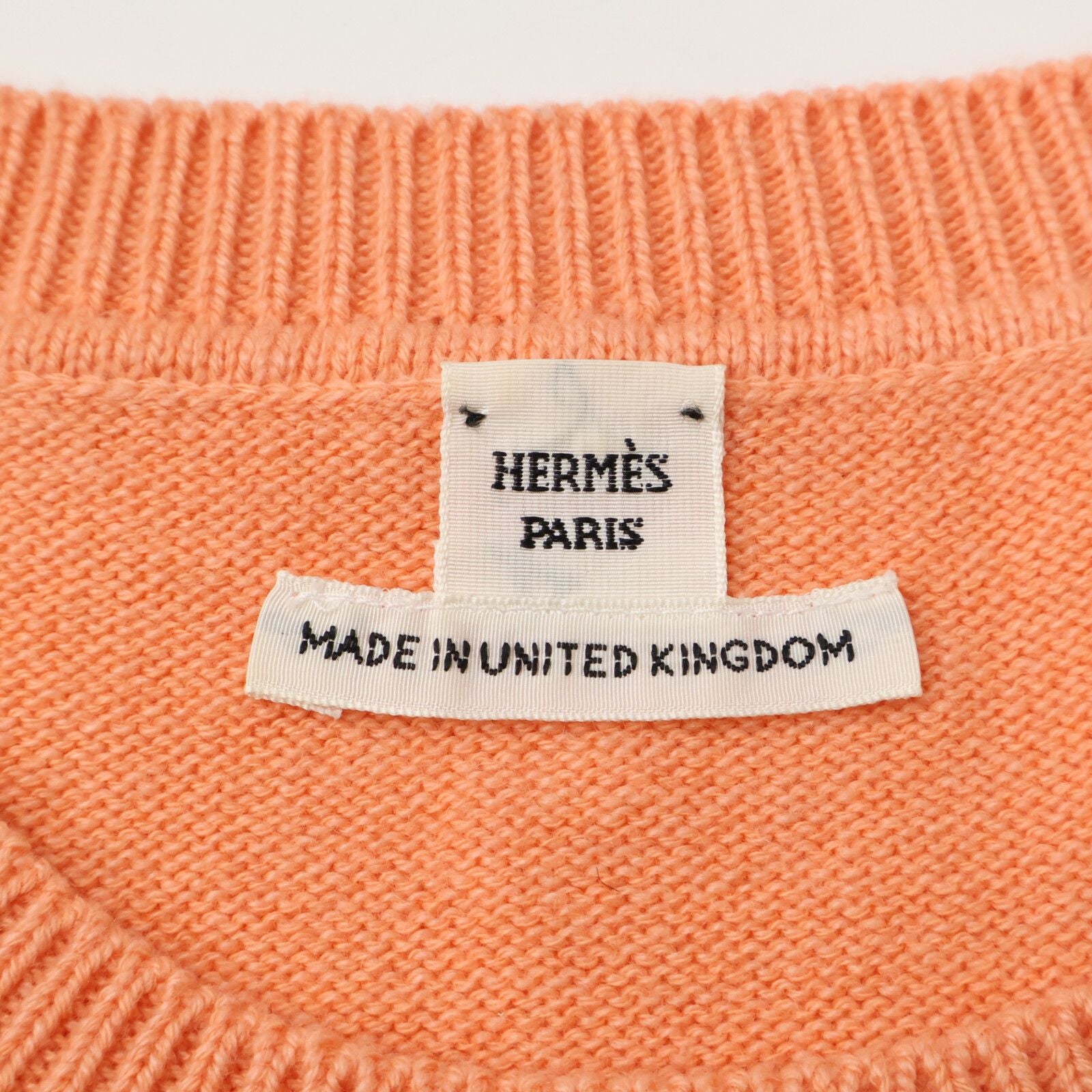 Hermes Cashmere Cotton Series Button Sleeveless Knit 36 Sweater — view 4