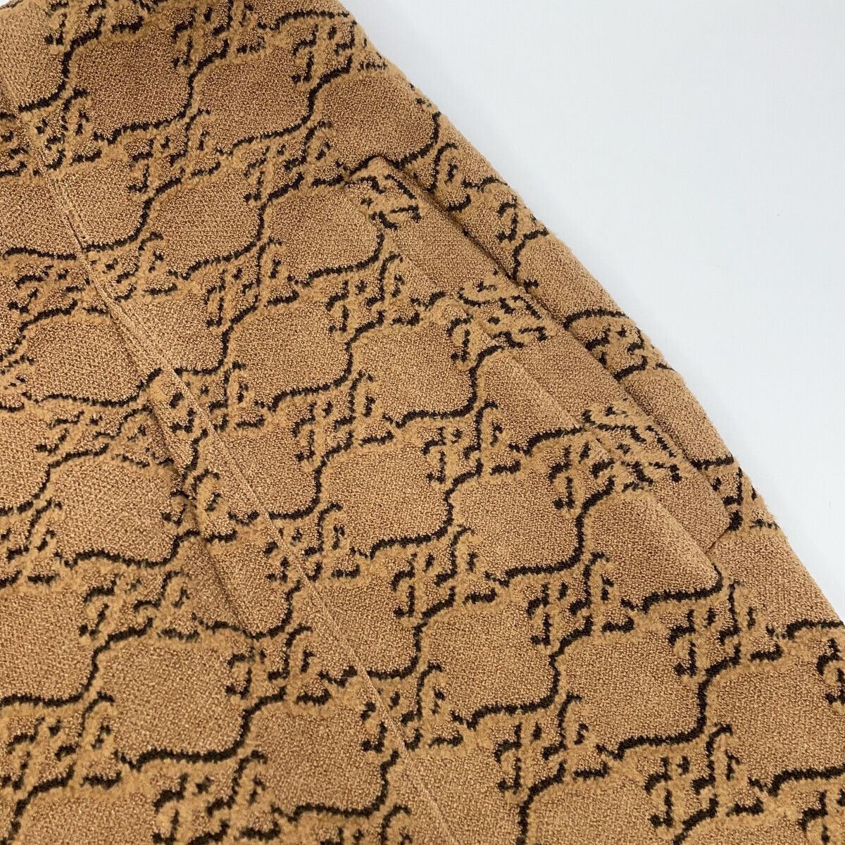 Fendi Brown FF Calligraphy Logo Knit Pants 38 — view 9