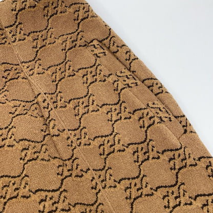Fendi Brown FF Calligraphy Logo Knit Pants 38 — view 9