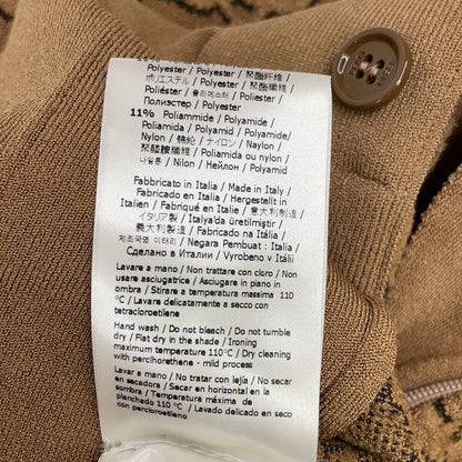 Fendi Brown FF Calligraphy Logo Knit Pants 38 — view 6