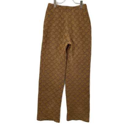 Fendi Brown FF Calligraphy Logo Knit Pants 38 — view 2