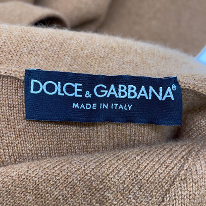 Dolce & Gabbana Brown Cashmere 100 Shawl Collar Belted Knit Cardigan 44 — view 4