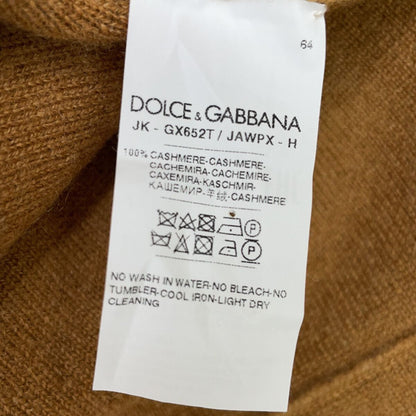 Dolce & Gabbana Brown Cashmere 100 Shawl Collar Belted Knit Cardigan 44 — view 5