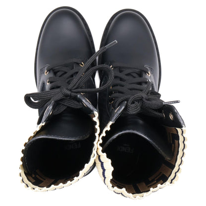 Fendi Zucca Pattern Combat Knit Boots Rococo — view 6