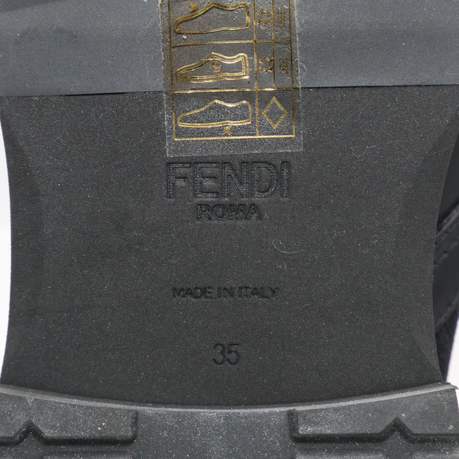 Fendi Zucca Pattern Combat Knit Boots Rococo — view 8