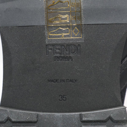 Fendi Zucca Pattern Combat Knit Boots Rococo — view 8
