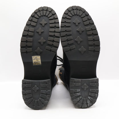 Fendi Zucca Pattern Combat Knit Boots Rococo — view 7