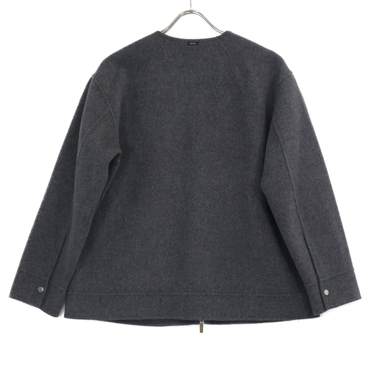 Max Mara S Maxmara Cucito Amano Double Face W-zip Collarless Jacket 42 — view 2