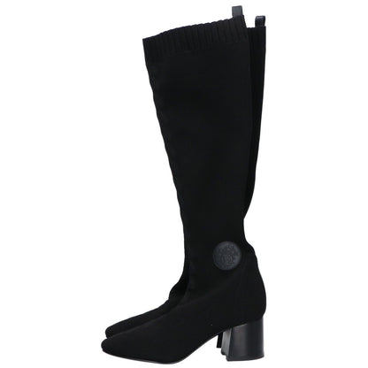 Hermes Fontaine 60 Ex Ribs Knit Fabric Long Boots — view 2