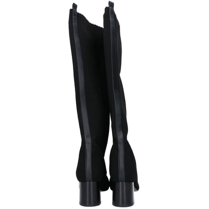 Hermes Fontaine 60 Ex Ribs Knit Fabric Long Boots — view 3
