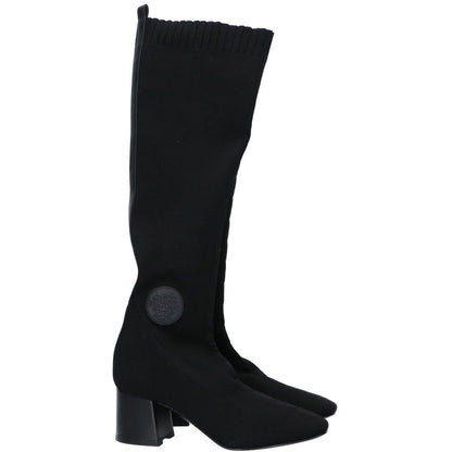 Hermes Fontaine 60 Ex Ribs Knit Fabric Long Boots — view 4