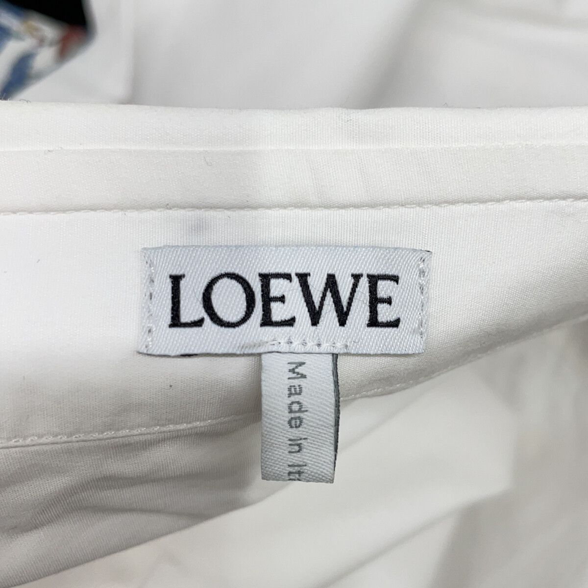 Loewe White Anagram Japanese Pattern Shirt — view 3
