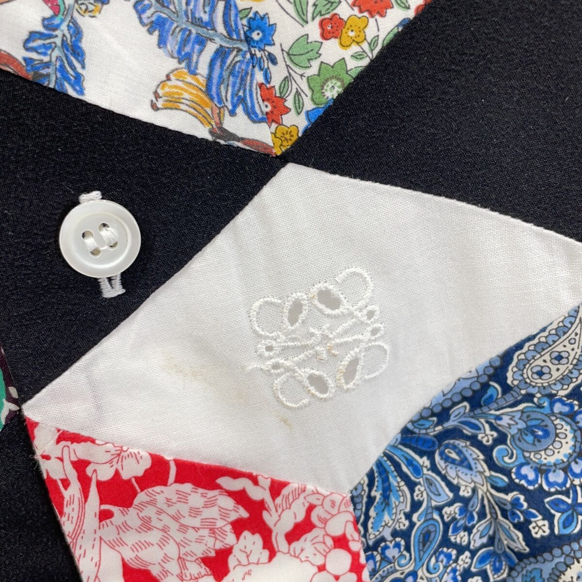 Loewe White Anagram Japanese Pattern Shirt — view 6