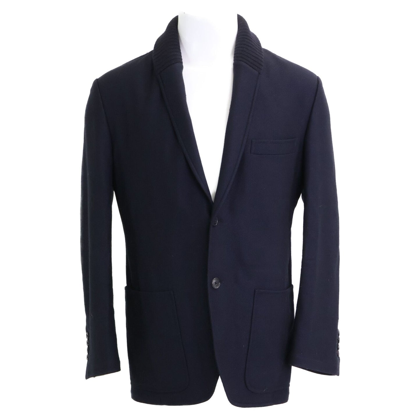 Hermes Cashmere Wool Shawl Collar Knit Jacket 48