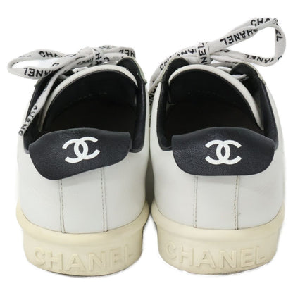 Chanel Calfskin Classic Logo Lace Low Cut Sneakers — view 3