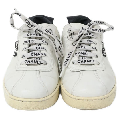 Chanel Calfskin Classic Logo Lace Low Cut Sneakers — view 2