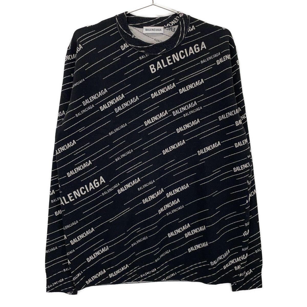 Balenciaga Black Logo Knit Sweater XS