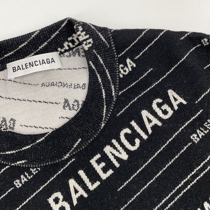 Balenciaga Black Logo Knit Sweater XS — view 6