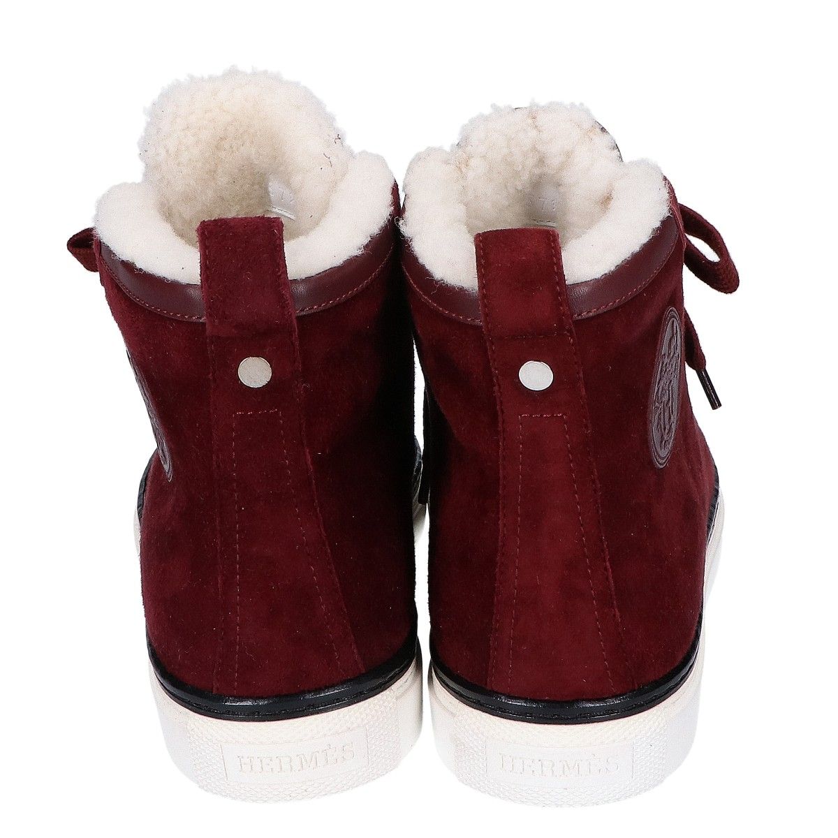 Hermes Jimmy Shearling High Cut Sneakers — view 3
