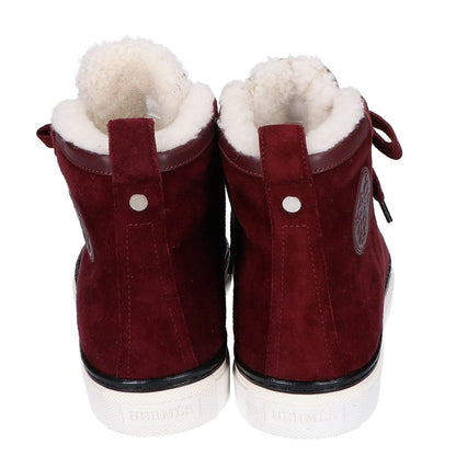 Hermes Jimmy Shearling High Cut Sneakers — view 3