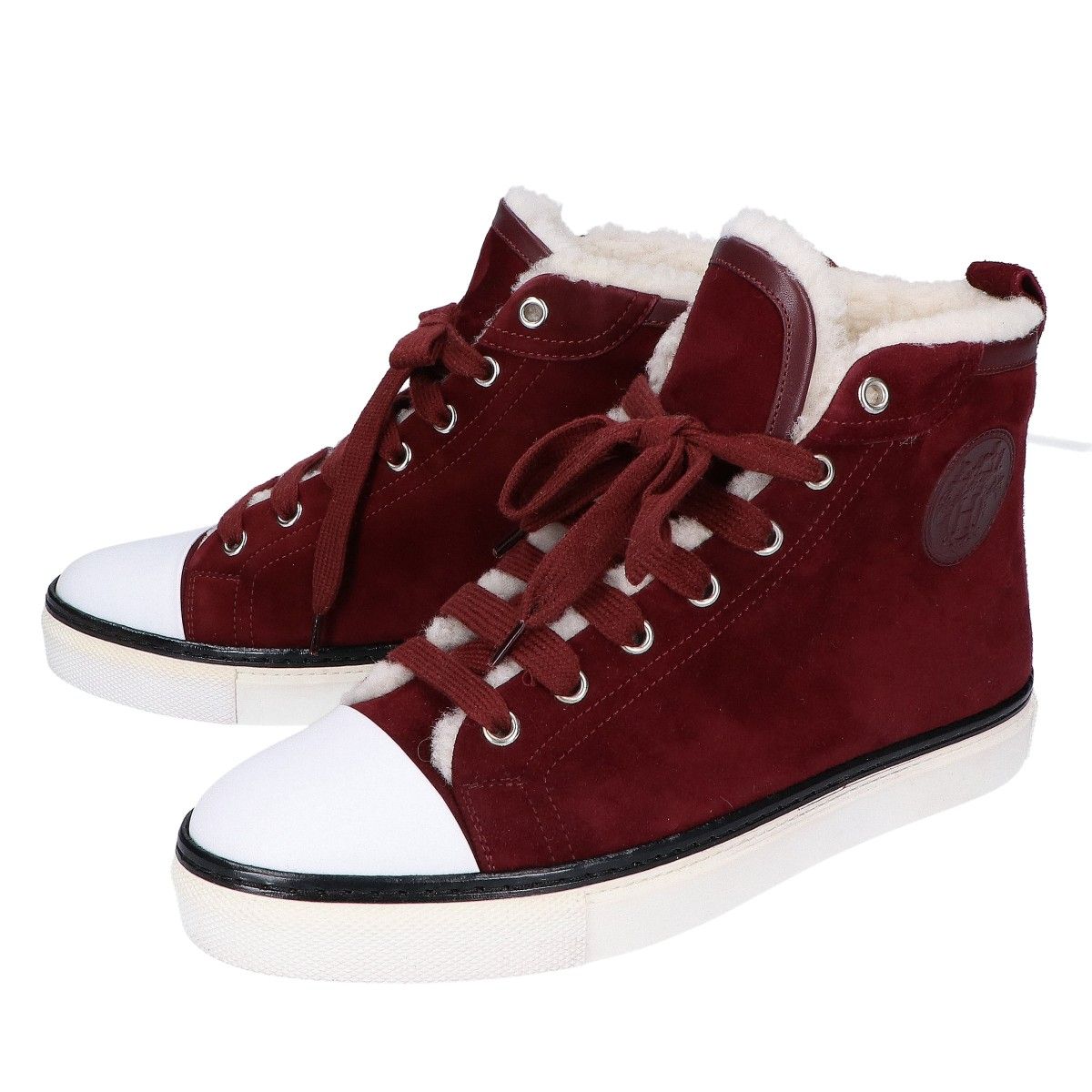 Hermes Jimmy Shearling High Cut Sneakers