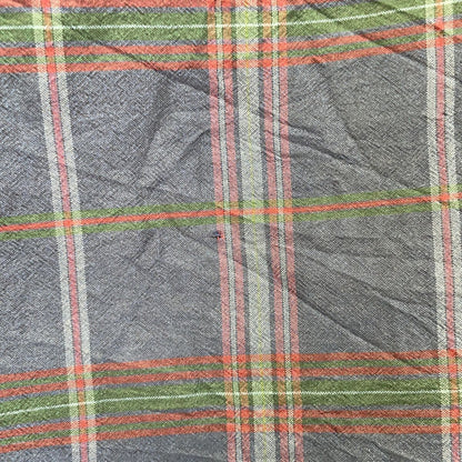 Hermes Blue Madras Check Silk 100 Long Sleeve Shirt 42 — view 4