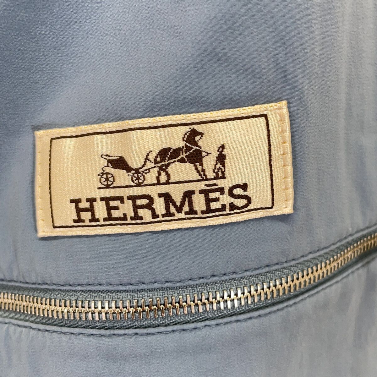 Hermes Blue Gray Multicolor Zip Hoodie — view 4