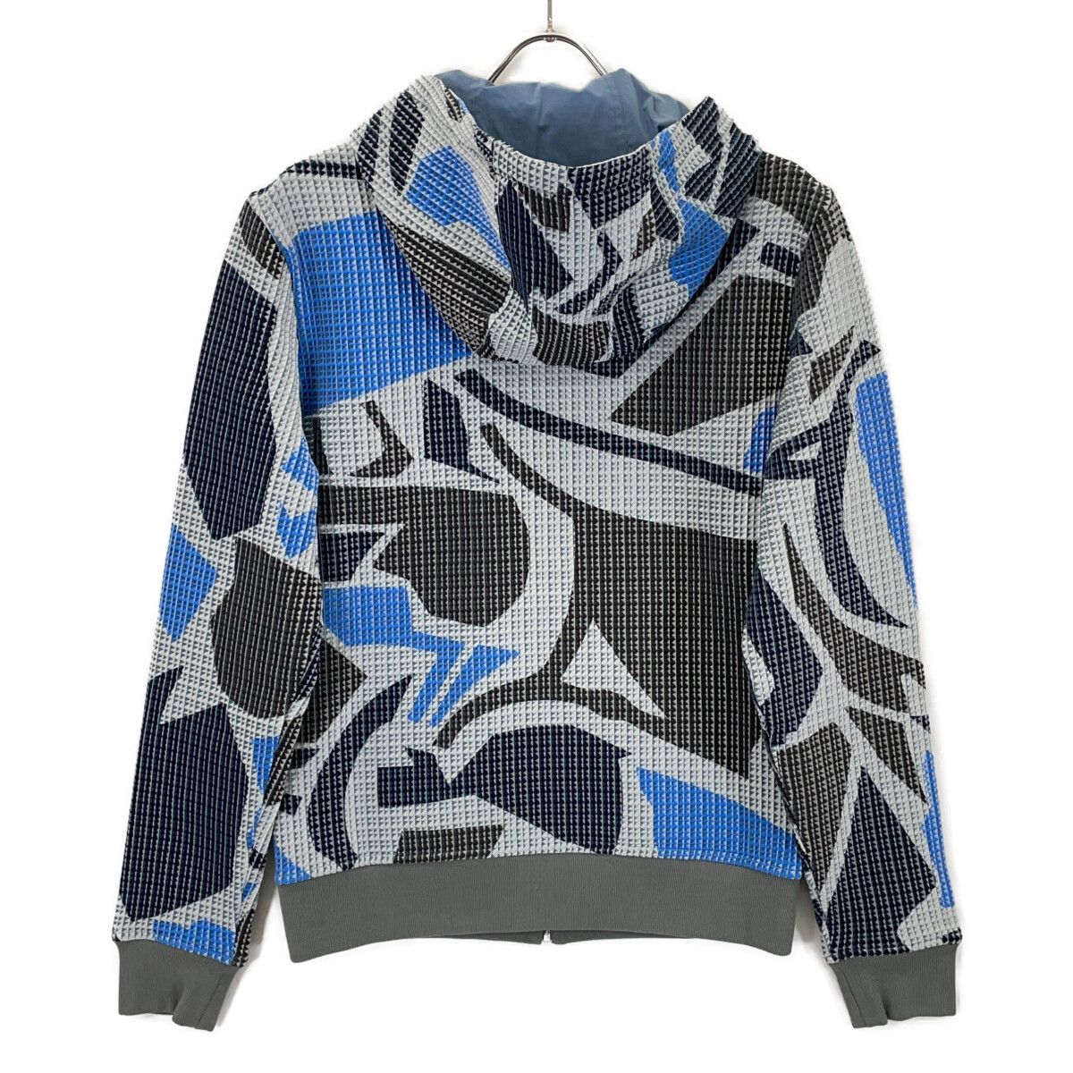 Hermes Blue Gray Multicolor Zip Hoodie — view 2