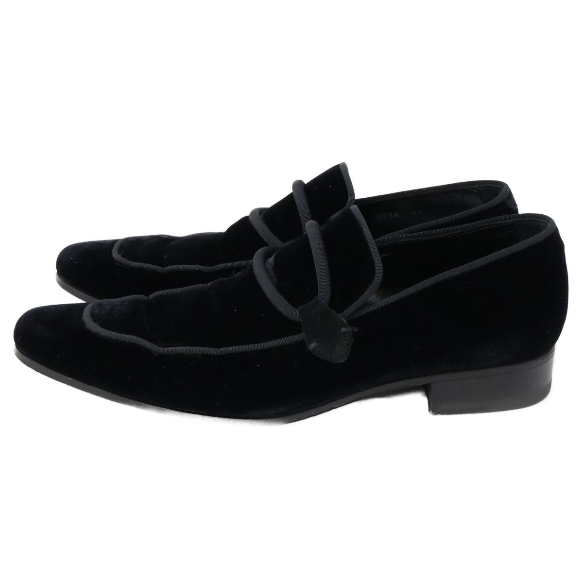 Saint Laurent Yves Rive Gauche Velour Loafers — view 2