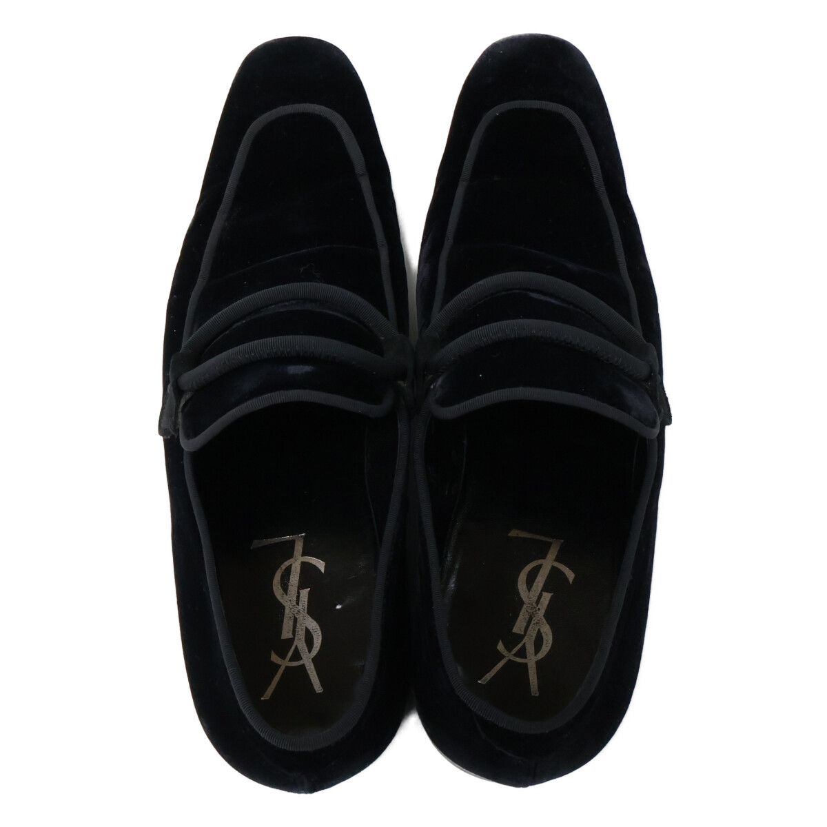 Saint Laurent Yves Rive Gauche Velour Loafers — view 6