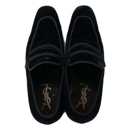 Saint Laurent Yves Rive Gauche Velour Loafers — view 6