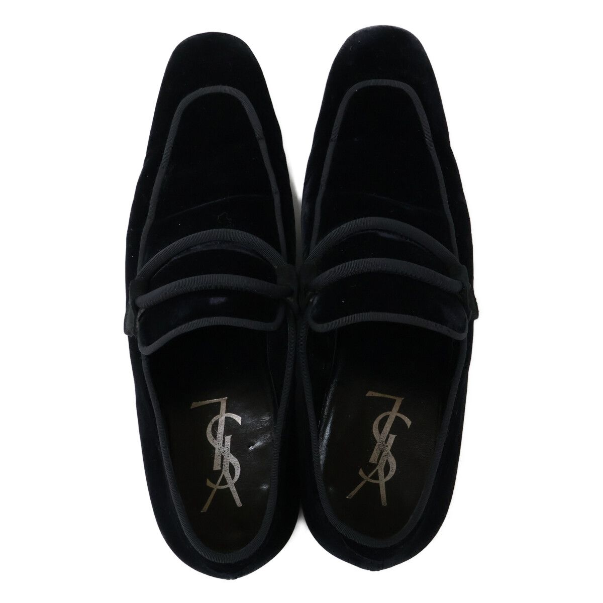 Saint Laurent Yves Rive Gauche Velour Loafers — view 5