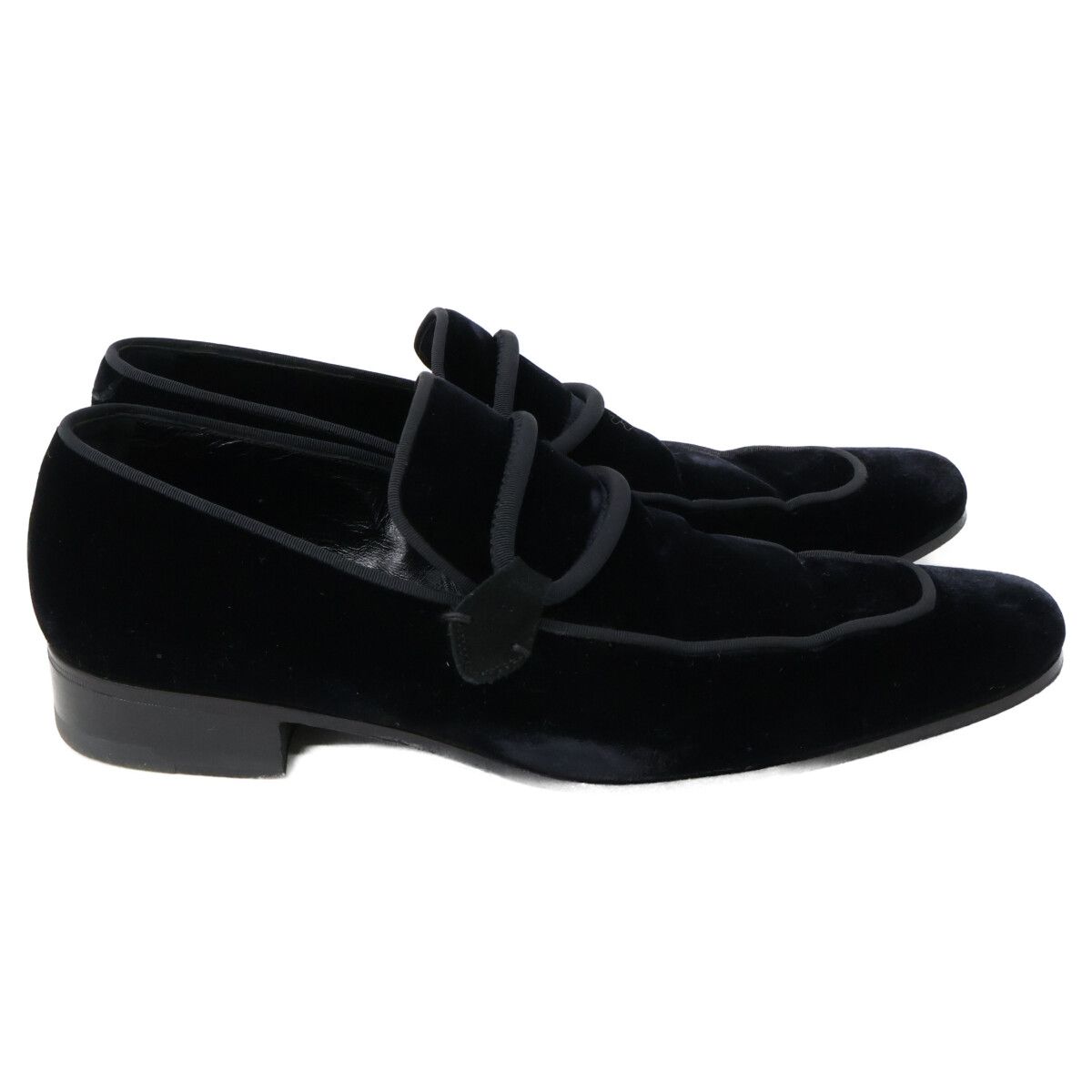 Saint Laurent Yves Rive Gauche Velour Loafers — view 4