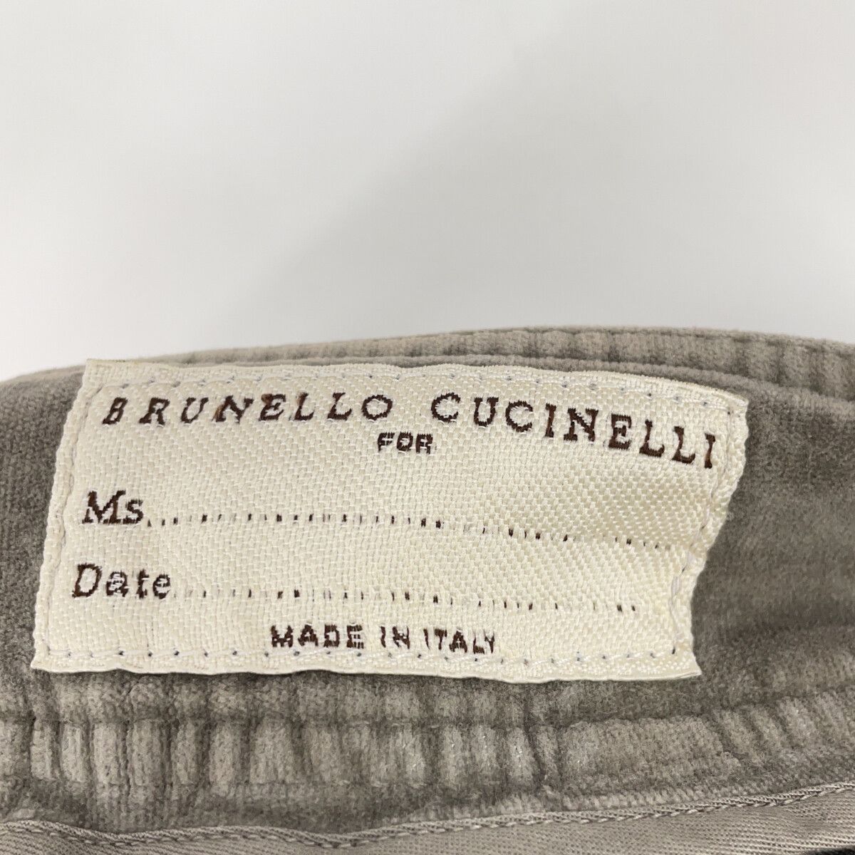 Brunello Cucinelli Gray Velour Attach Pants 40 — view 3