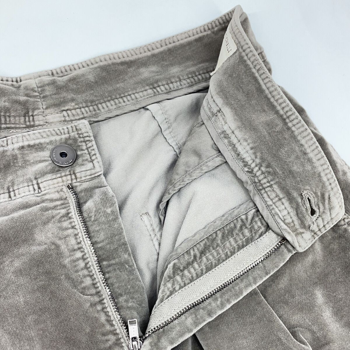 Brunello Cucinelli Gray Velour Attach Pants 40 — view 7