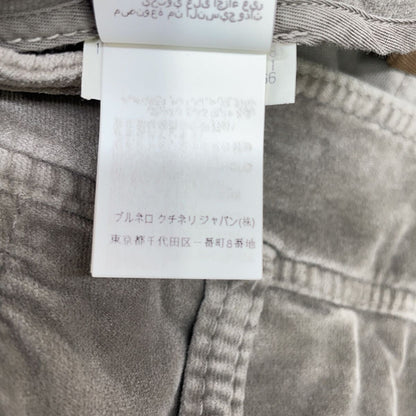 Brunello Cucinelli Gray Velour Attach Pants 40 — view 6